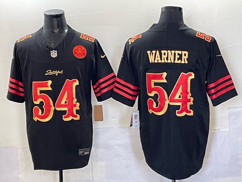 Men San Francisco 49ers #54 Warner black Limited Nike NFL 2025 Jersey 06->san francisco 49ers->NFL Jersey
